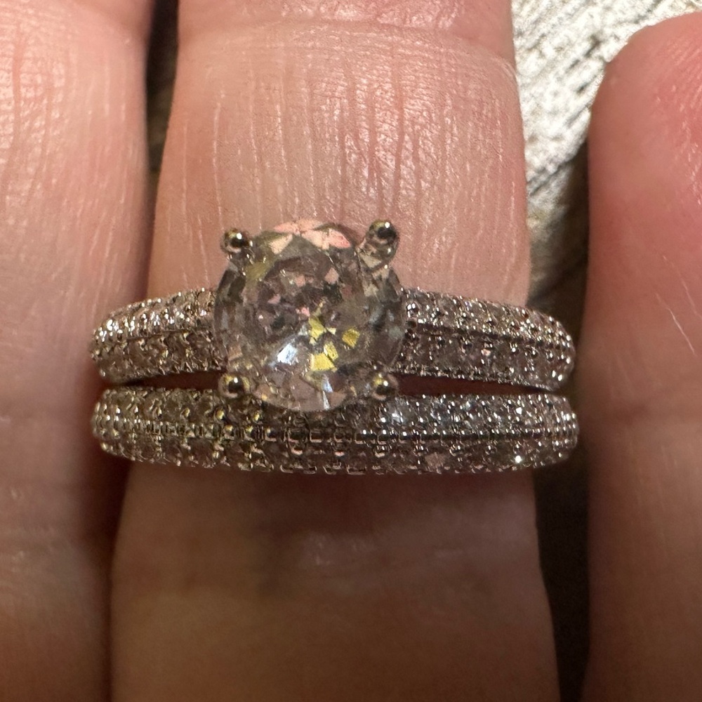 Diamond Wedding Rings 1 CT TW bride wedding set